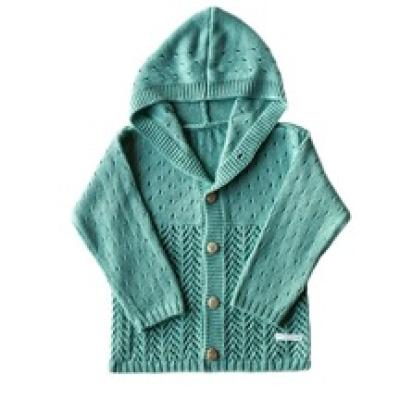 Organik Pamuk El Örgüsü Bebek Hırkası & Çocuk Hırkası Hediyeli Set