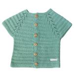 Organik Pamuk El Örgüsü Bebek Yeleği Hediyeli Set