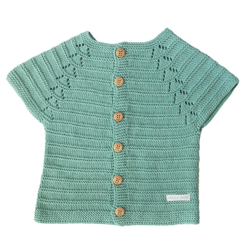 Organik Pamuk El Örgüsü Bebek Yeleği Hediyeli Set