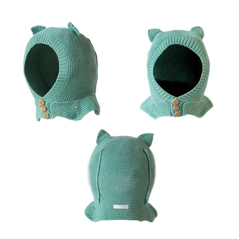 Organik Pamuk El Örgüsü Bebek Şapkası Hediyeli Set